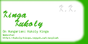 kinga kukoly business card